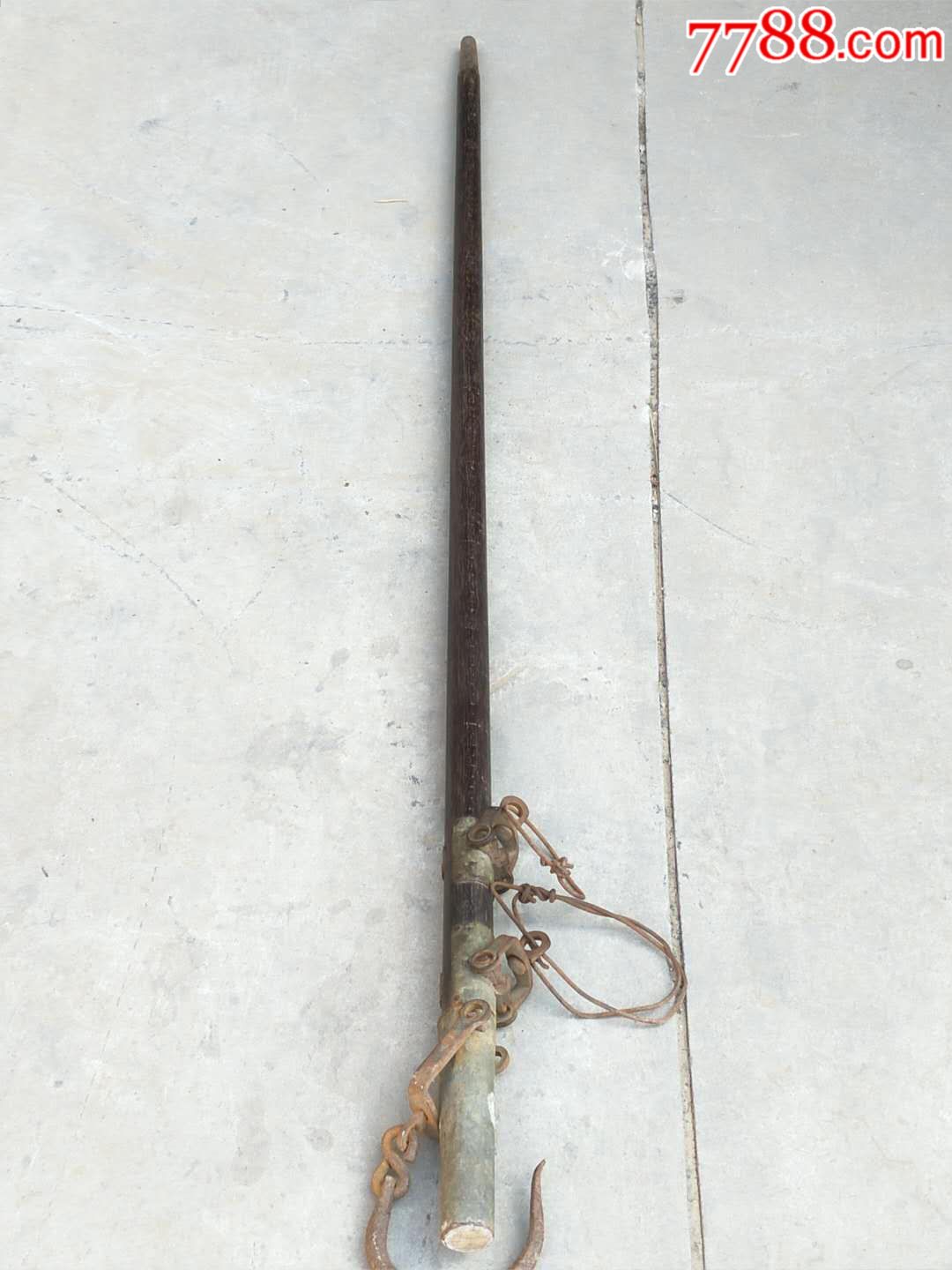 清代精品紫檀木称秆可作手串用全品包老无裂缝无称砣尺寸长14_杆秤