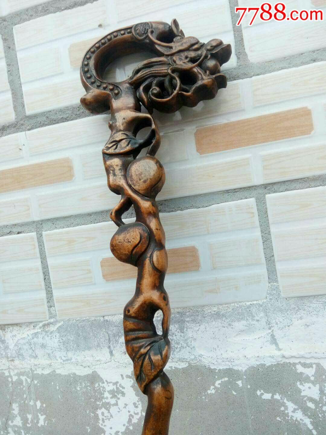 龙头手杖～送礼佳品满工雕龙,可收藏或作祝寿礼,送老人,祝老人龙马