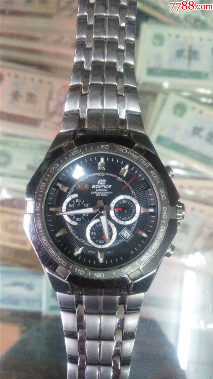 卡西欧手表男经典ef540d1a*udf-2711男士全钢多功能石英表