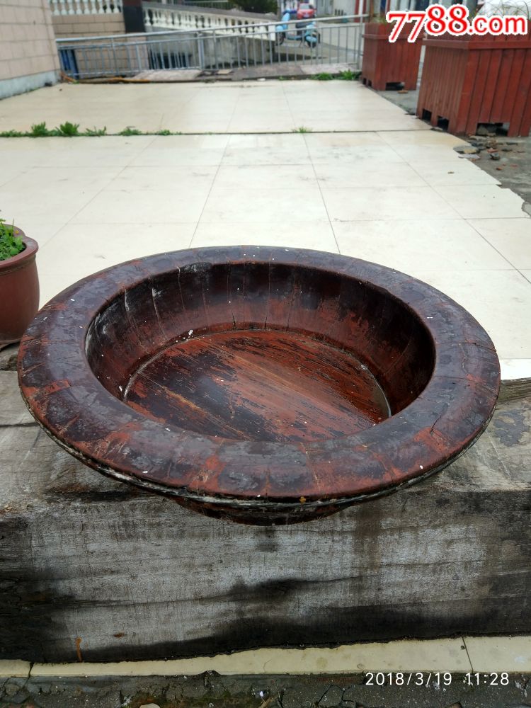 老宽沿木盆