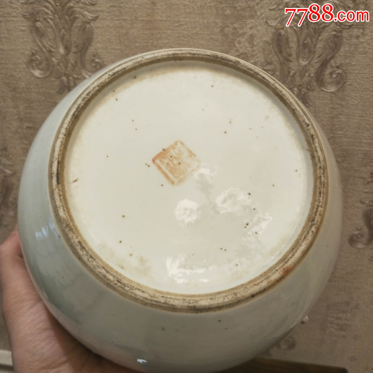 晚清民国名家范子煵粉彩瓷罐婴戏图粥罐民国老瓷器收藏摆饰