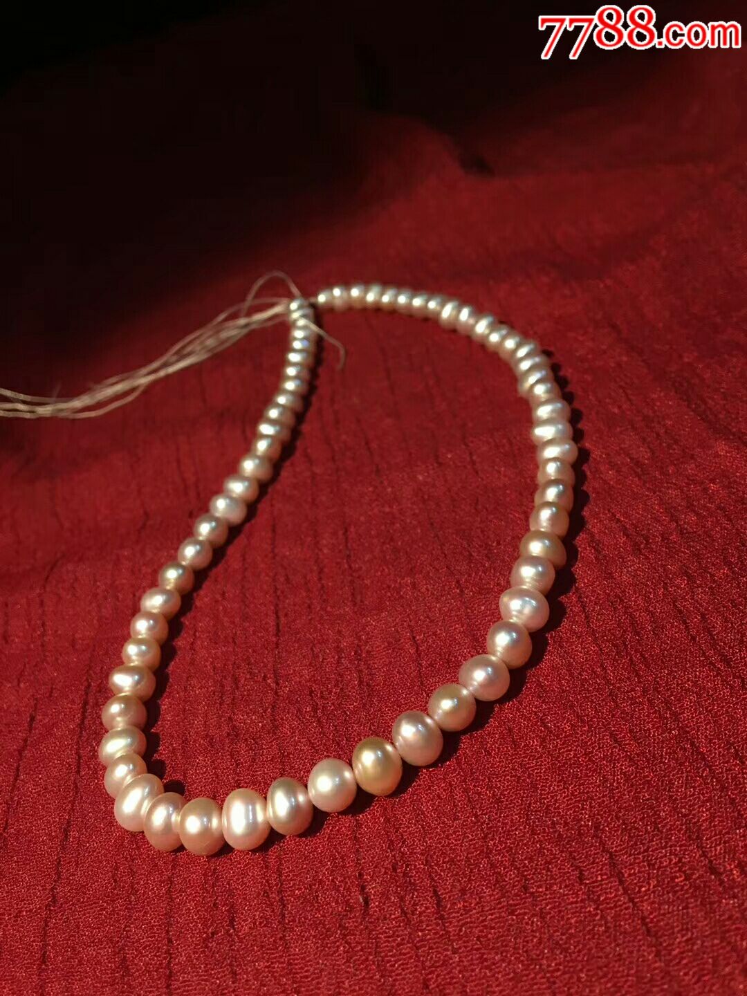 珍珠素串粉色珍珠一串