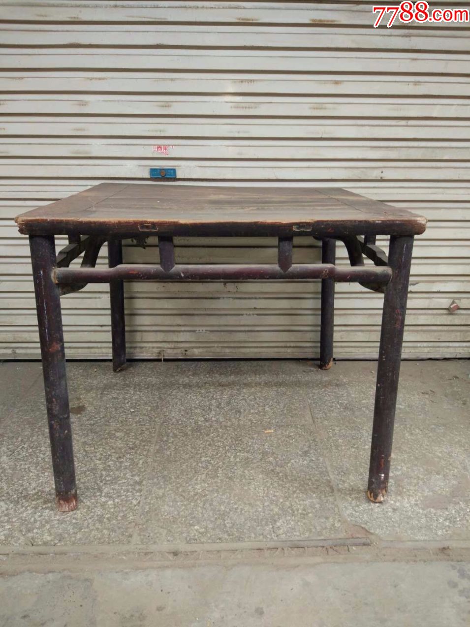 明代圆包圆下批麻灰霸王帐八仙桌774