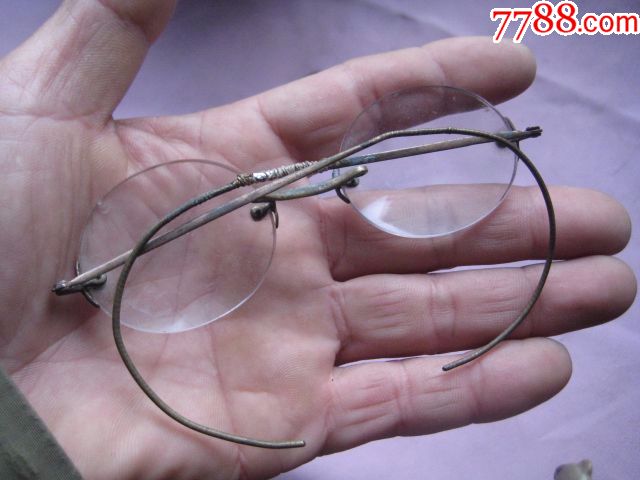 品相不错的民国或清的无框玻璃平光镜_墨镜/眼镜_时代新居民【7788