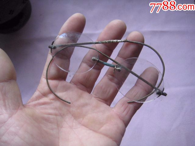 品相不错的民国或清的无框玻璃平光镜_墨镜/眼镜_时代新居民【7788