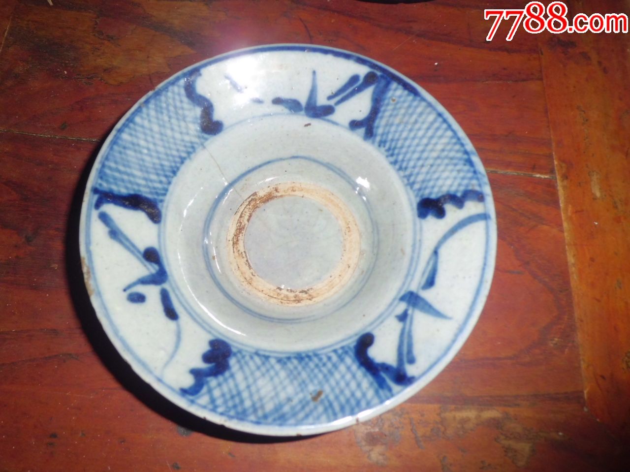 蓝花碗一只
