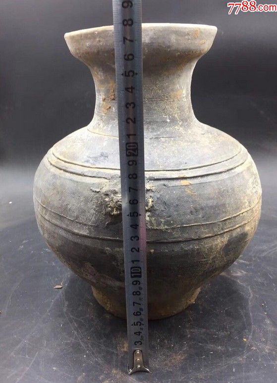 汉代时期灰陶虎头瓶