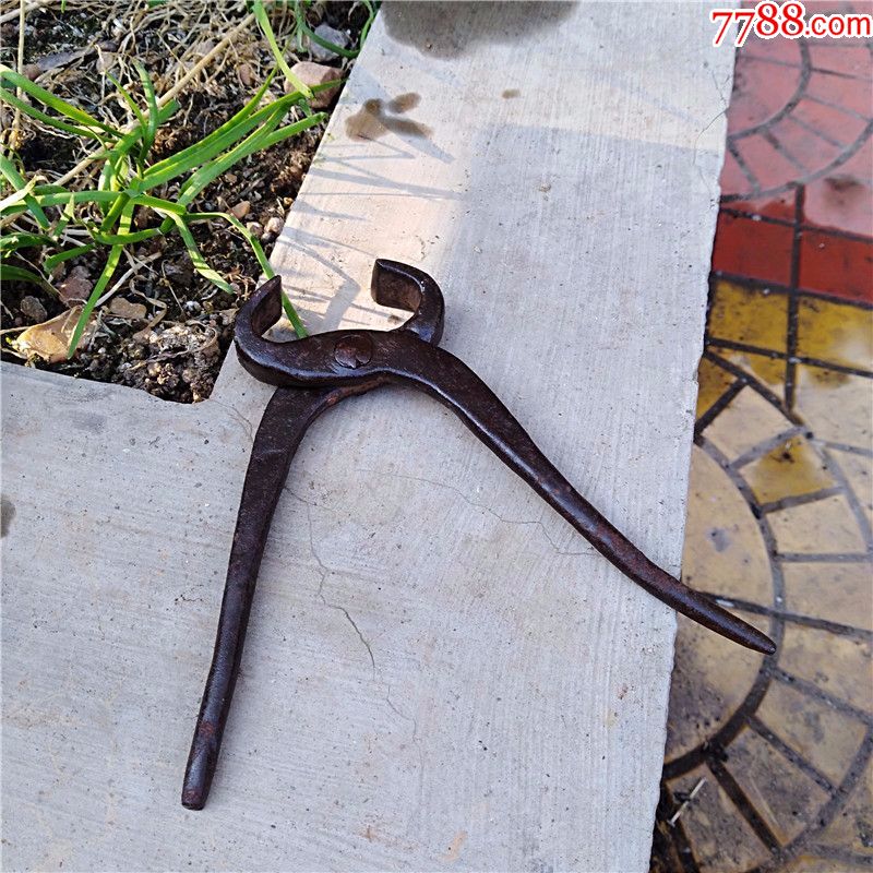 民国老铁匠手工打造老虎钳老钳子木工老工具包老物件铁器民俗收藏