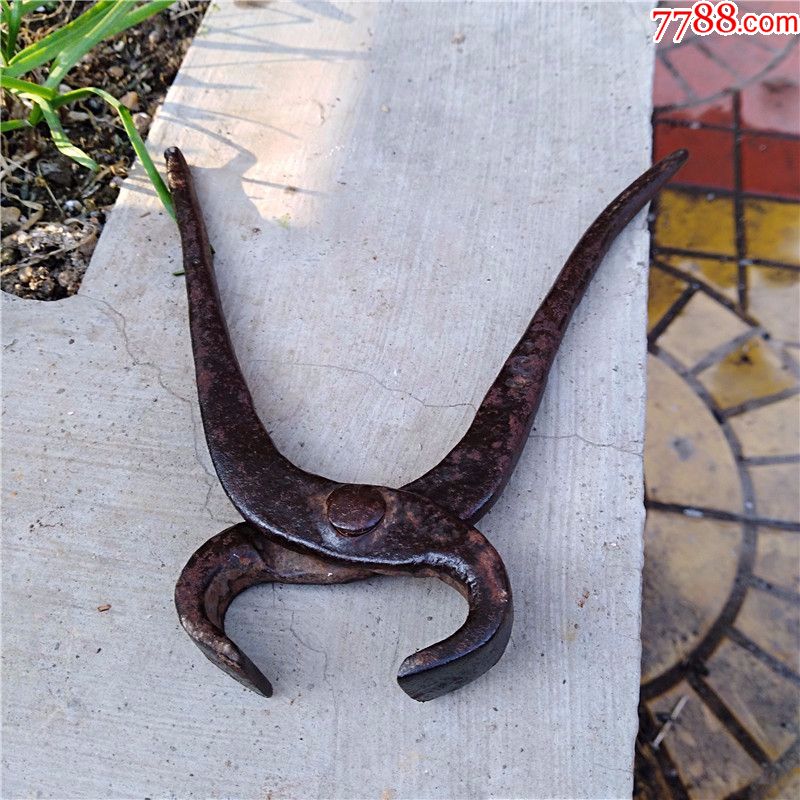 民国老铁匠手工打造老虎钳老钳子木工老工具包老物件铁器民俗收藏