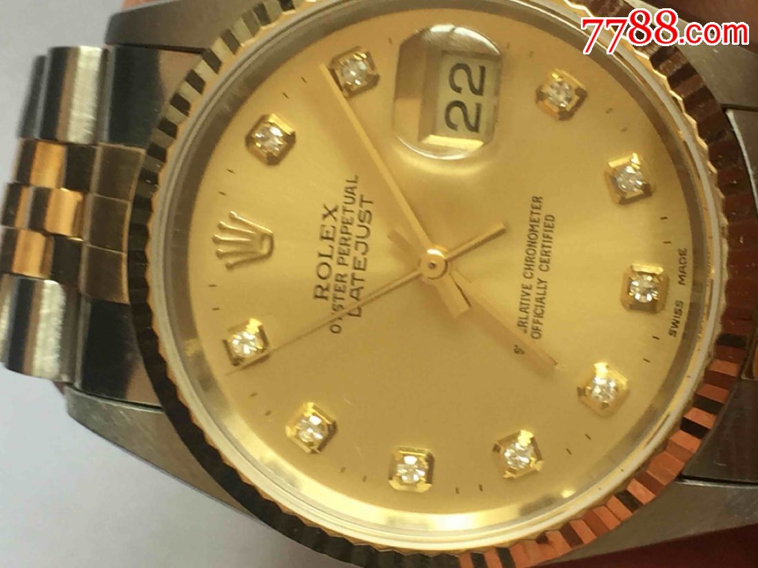 劳力士18k62523带钻,劳力士18k金镶钻 新到新款18k金圈带钻劳力士自动手表
