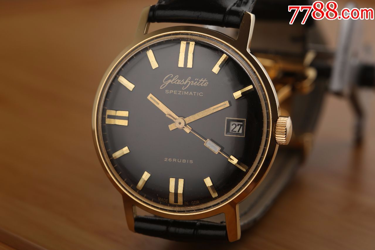 十大名表格拉苏蒂古董表神秘雅黑面特殊方砖大秒针比肩库存级