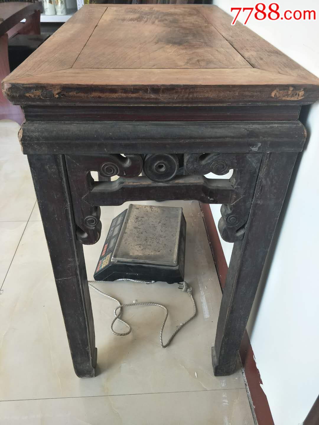 清代榉木条桌完整包老