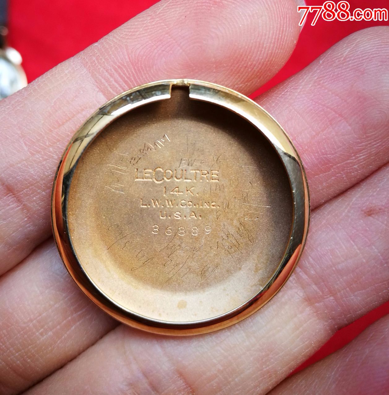 二手名表积家手动小三针机械表古董表实金表腕表-手表/腕表-7788收藏