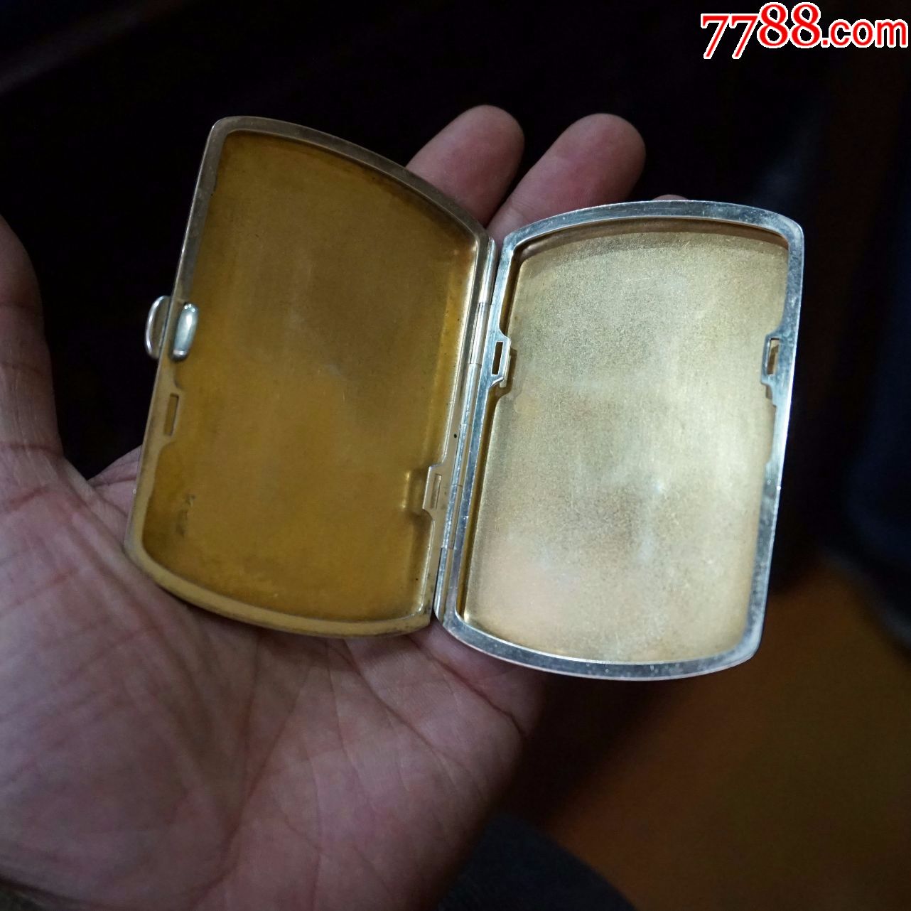 民国古董古玩珍藏杂项收藏品日本回流纯银烟盒