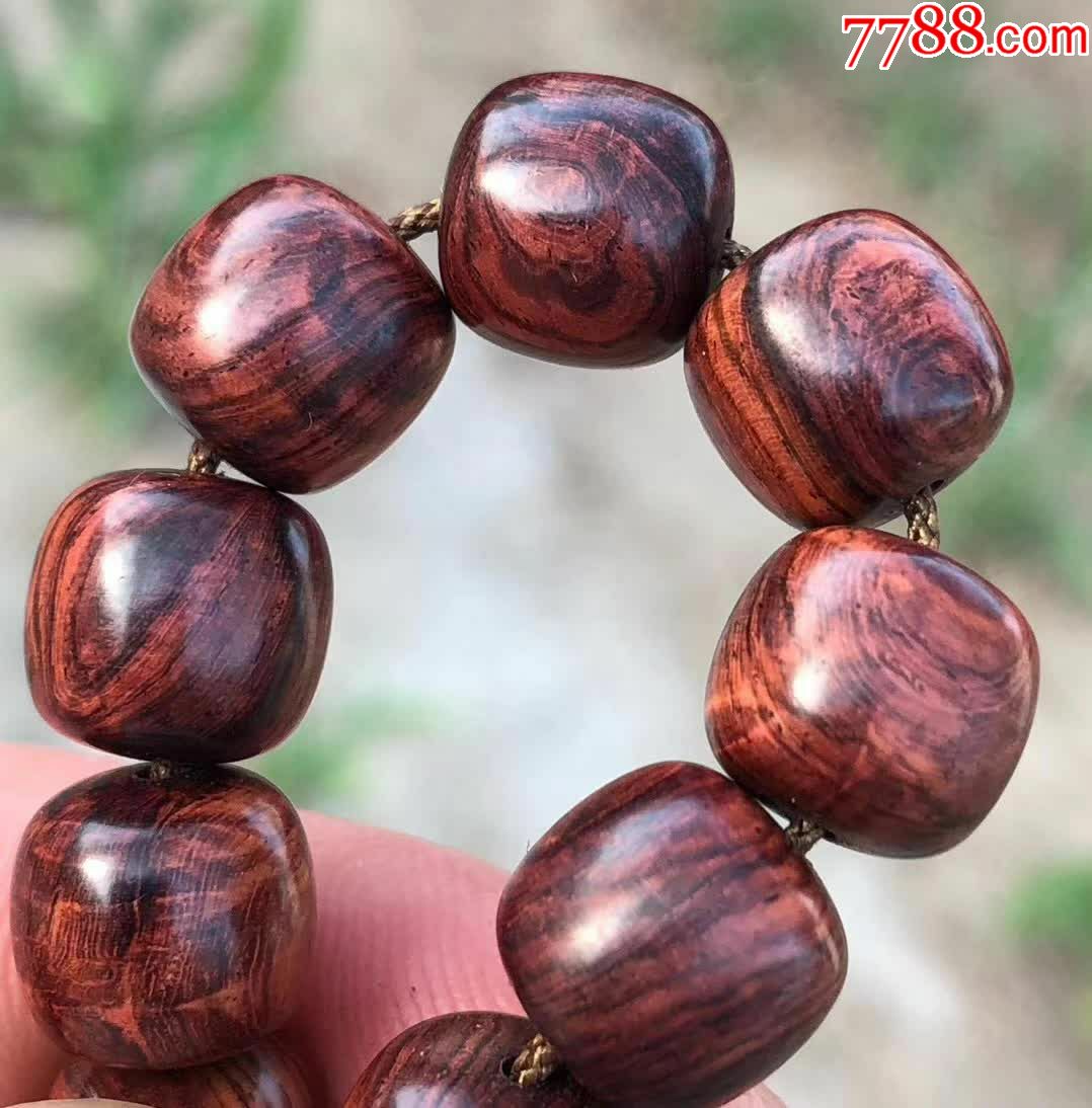 海南黄花梨9×9mmx108颗紫油梨手串-价格:9800元-se58127983-黄花梨