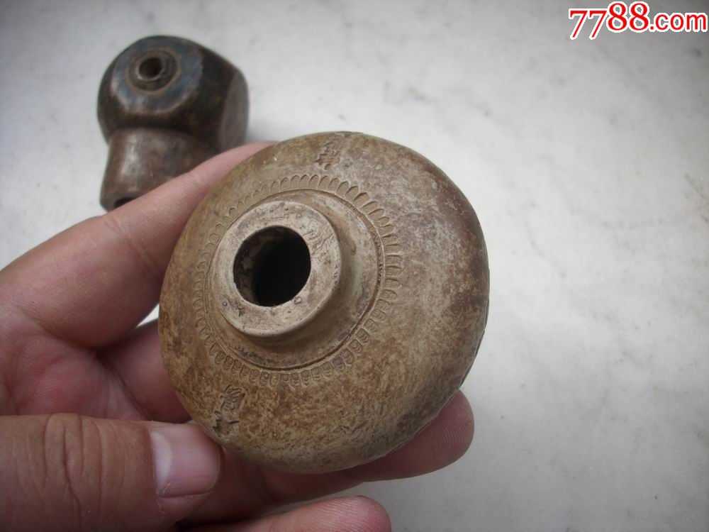 清代大烟枪头2个一套建阳邹福祥款