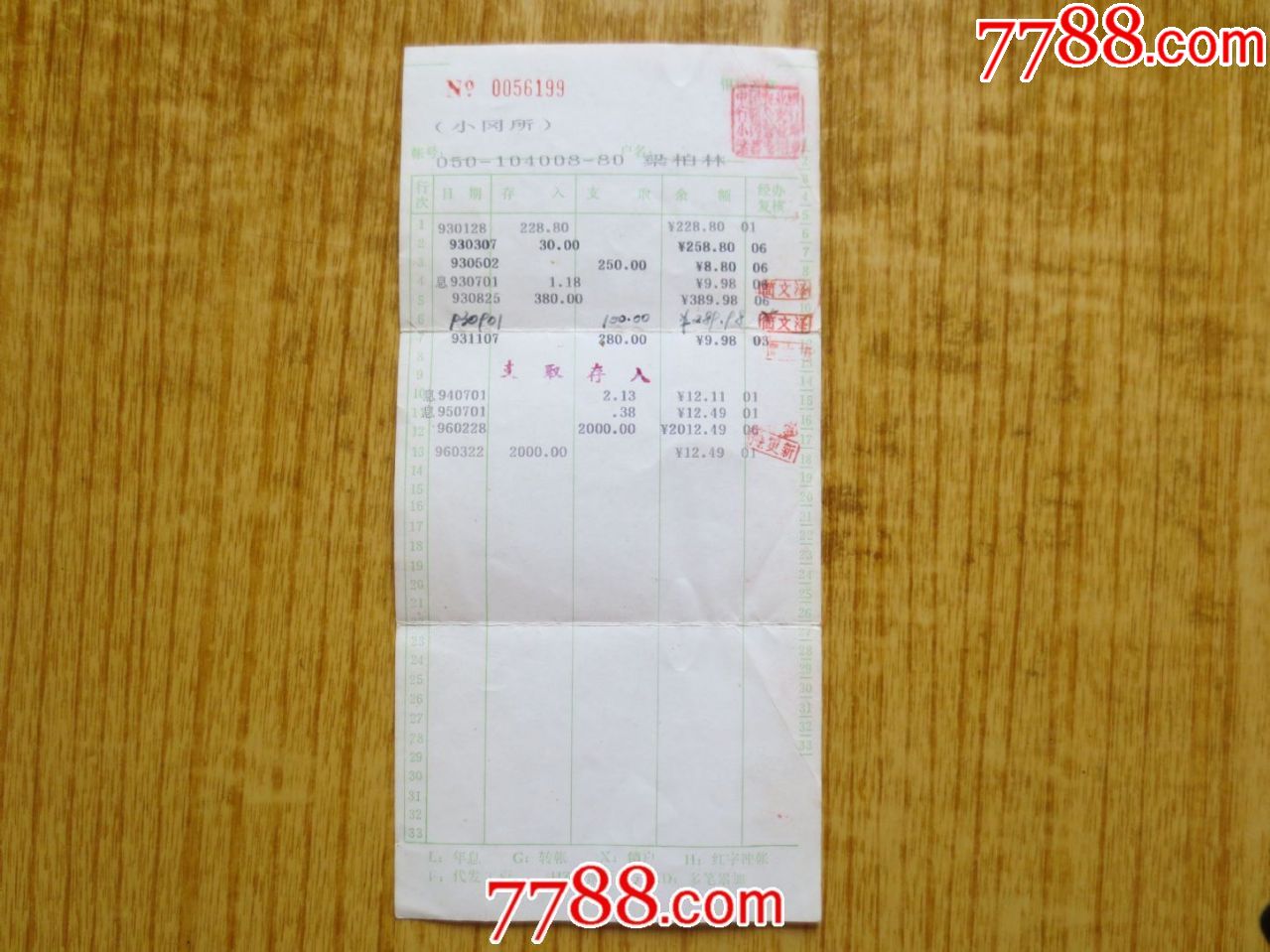 中国农业银行电脑活期储蓄存折【凯利书店】_第7张_7788旧书网