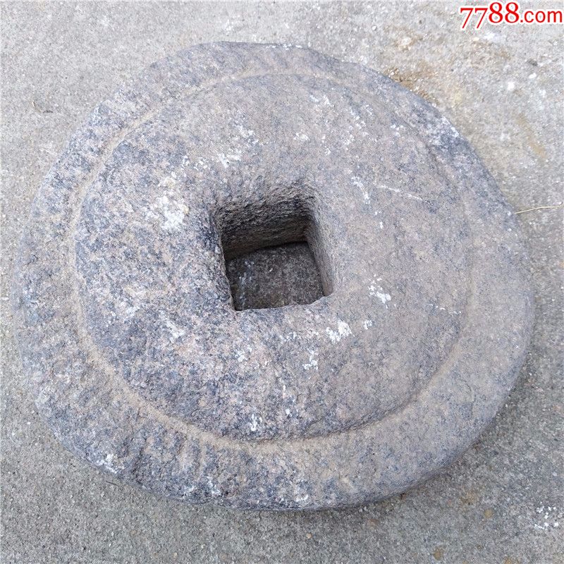 清代石匠手工雕天圆地方老石钱石雕招财镇宅茶台影视道具老物件