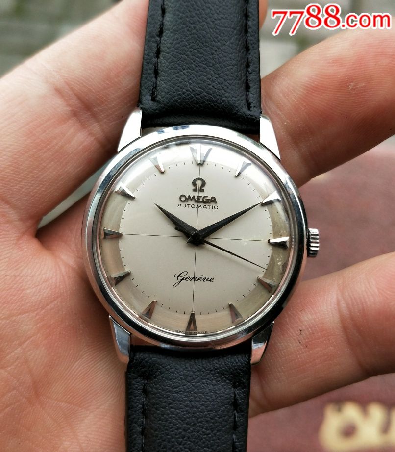 二手手表:稀少!瑞士古董欧米茄花体日内瓦自动机械表