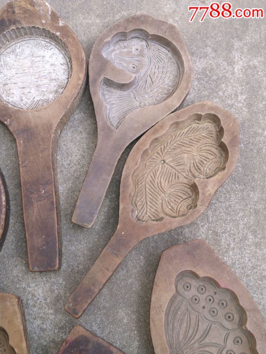 特价民国糕点模具鱼儿莲蓬模具喜字寿字月饼木印模模具diy面点模型老