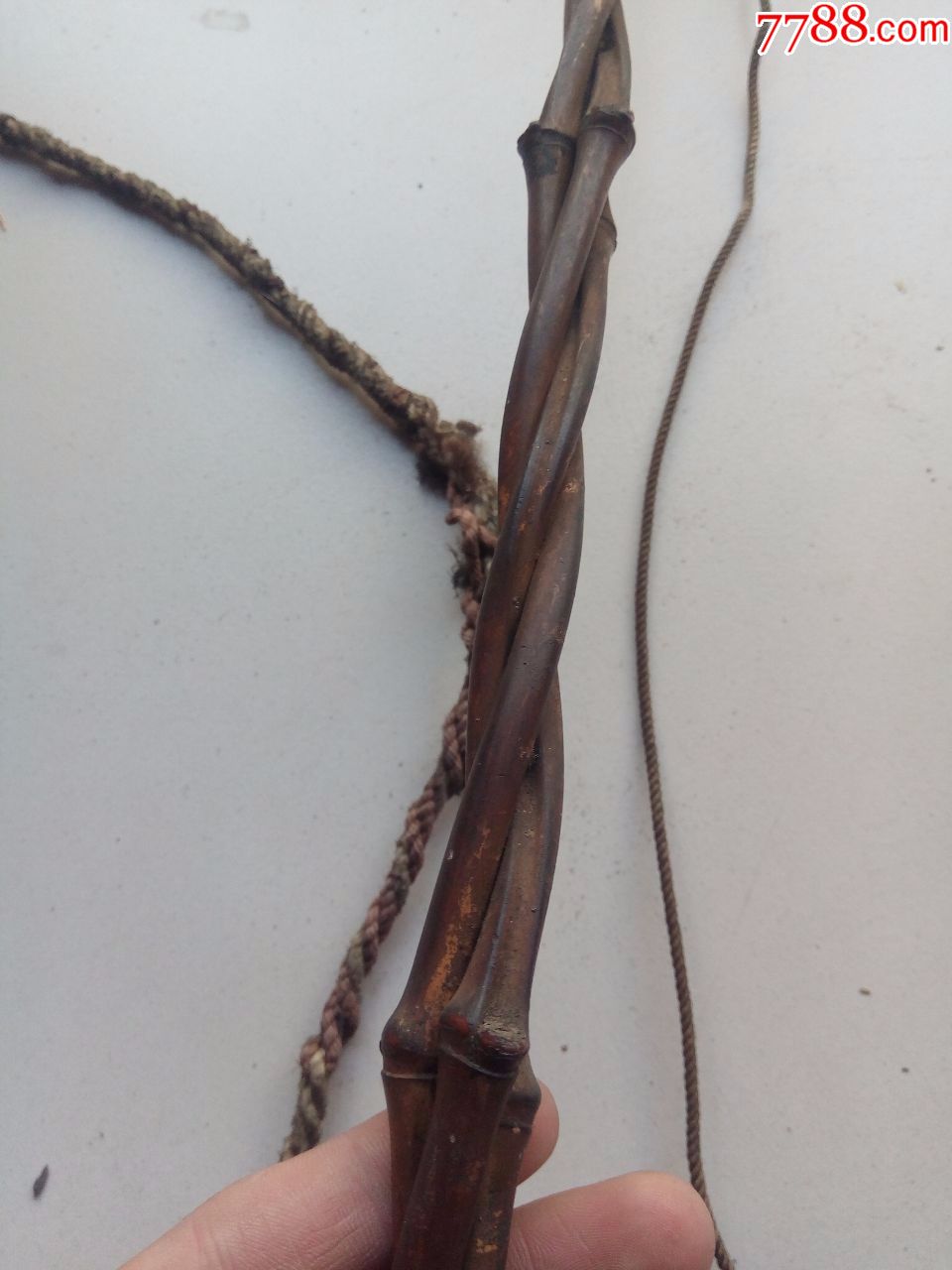 民国包浆红润鞭子两只