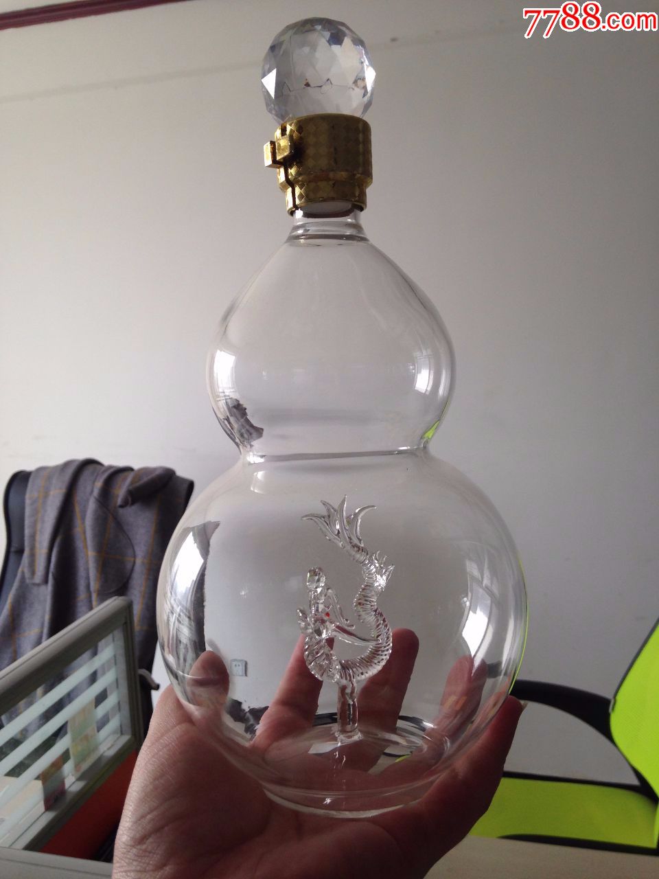 河北生产葫芦造型玻璃酒瓶空心白酒瓶多子多福葫芦造型白酒瓶收藏玻璃