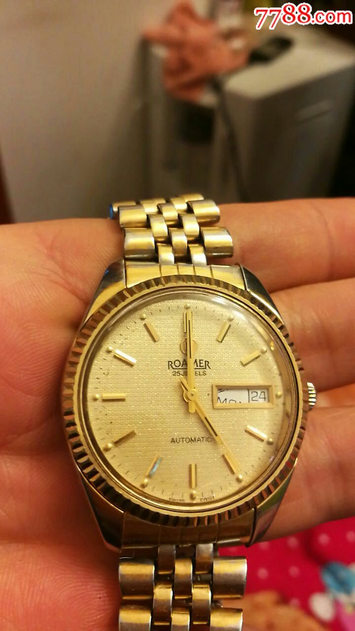 90年代款金屁股级别罗马自动男表