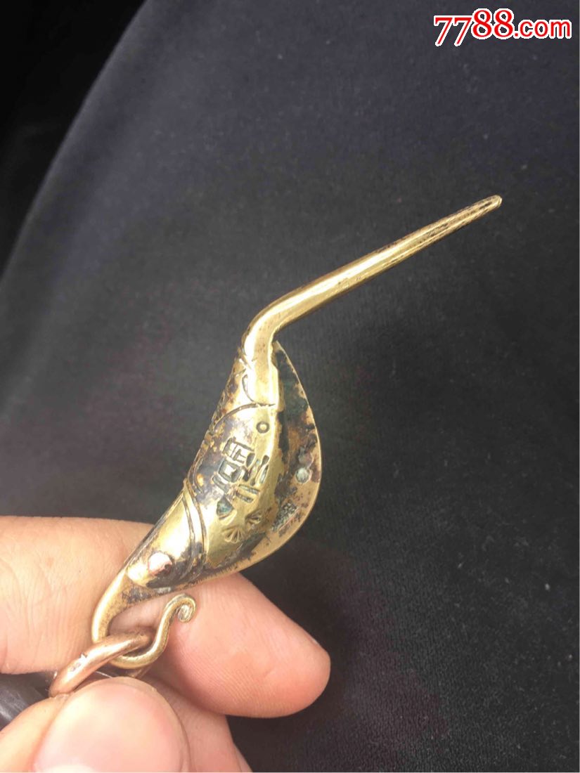 明清割罂粟用铜鱼刀