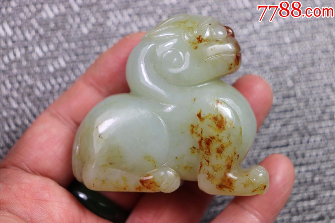 文物商店库存和田小兽小摆件