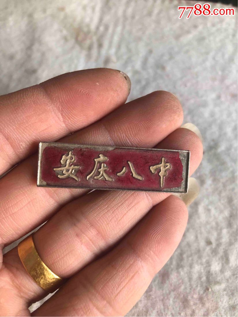 安庆八中校徽铜徽章
