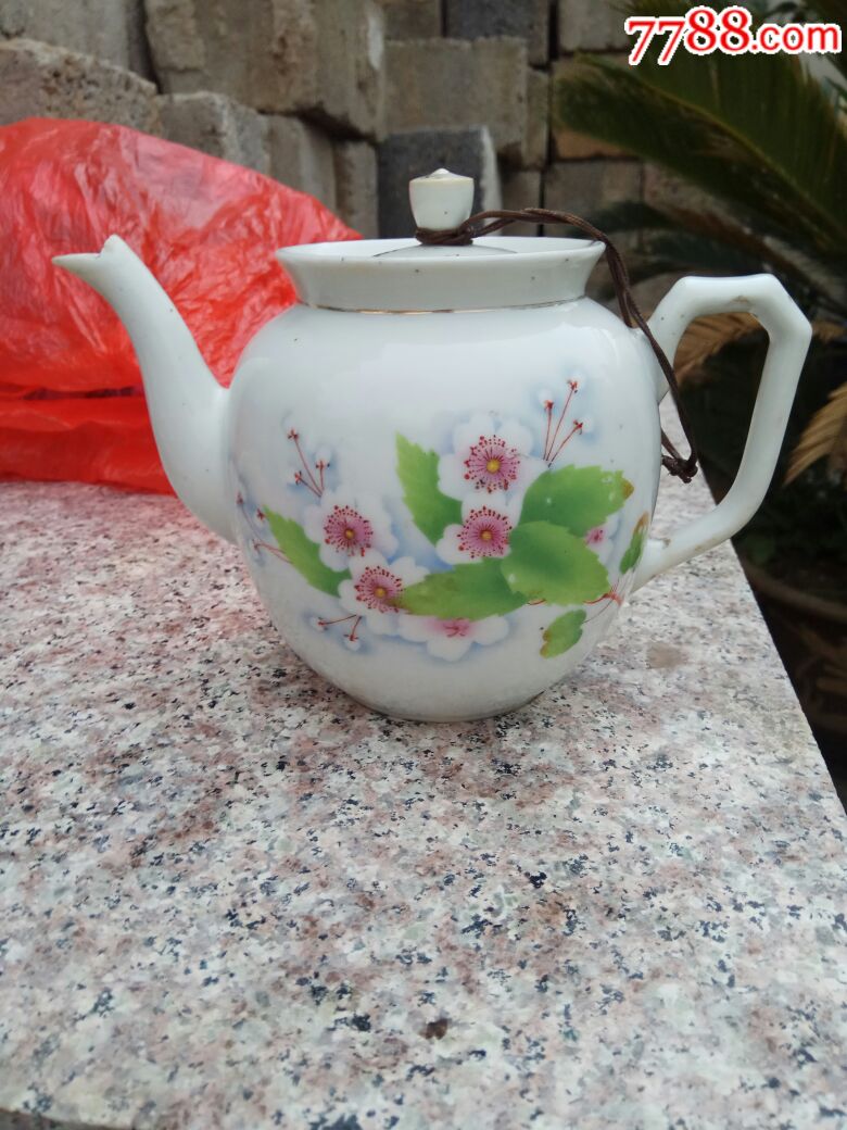 民国江西景华斋制刷花茶壶一把