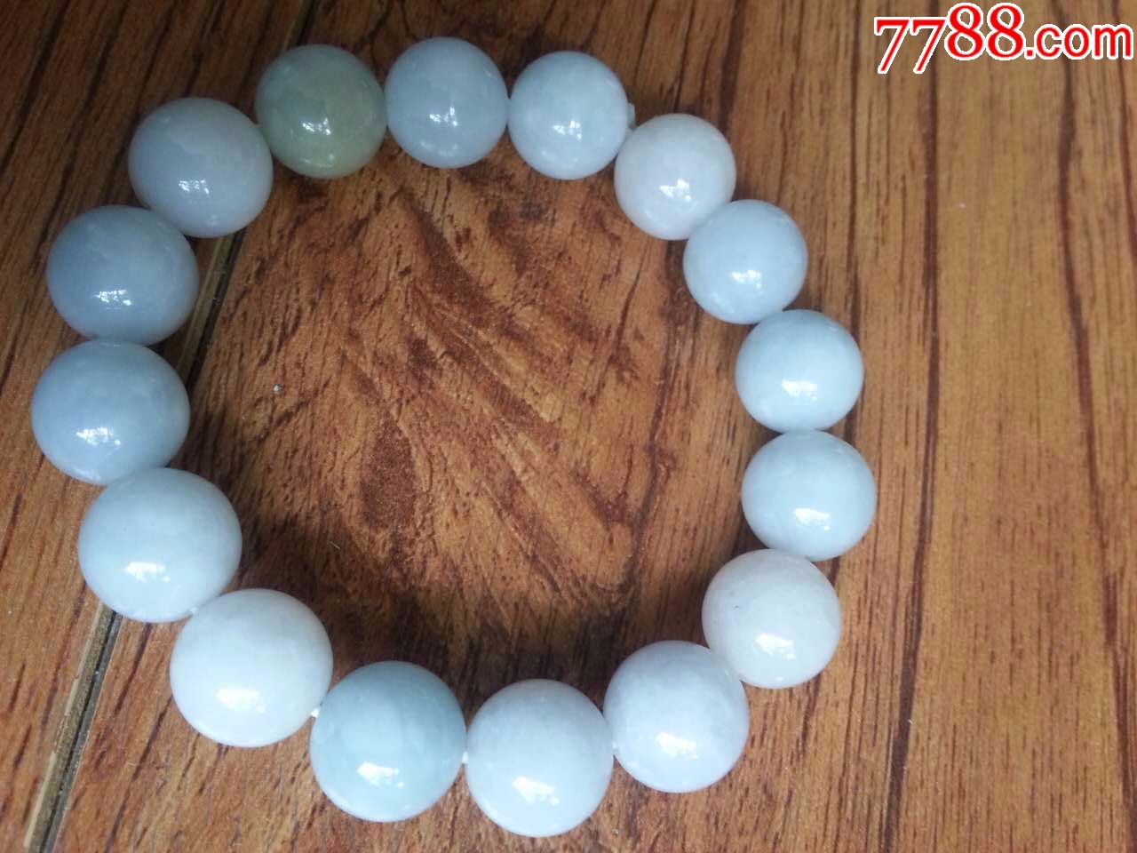 糯种白色翡翠手串