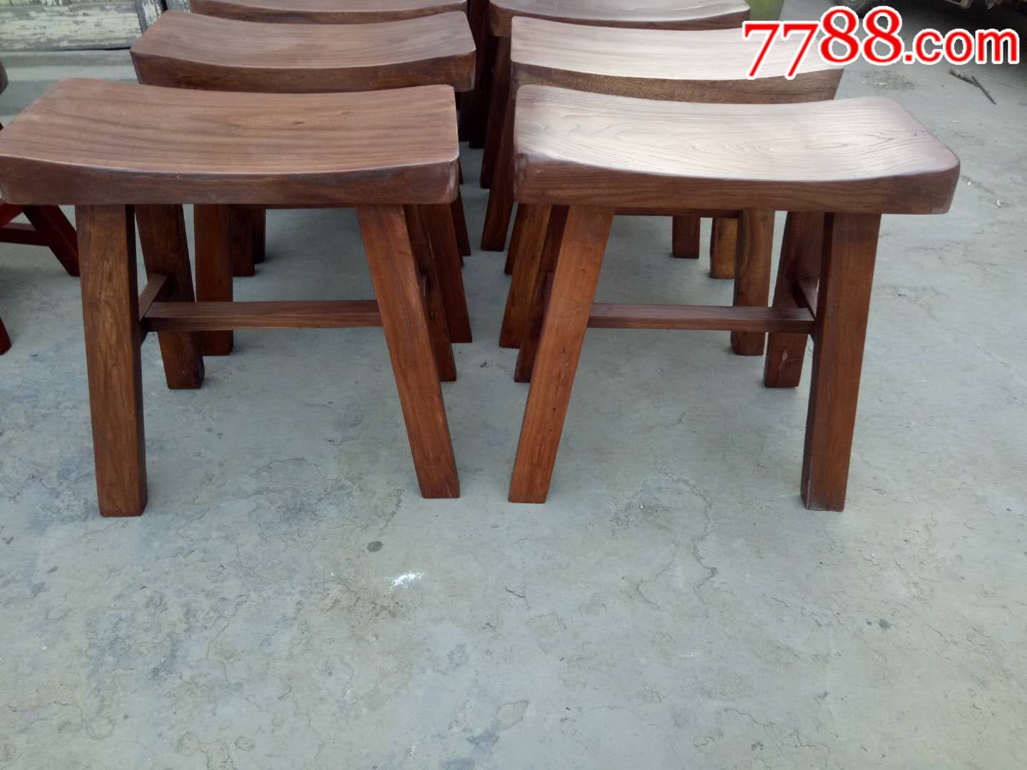 老榆木独板面圆宝橙