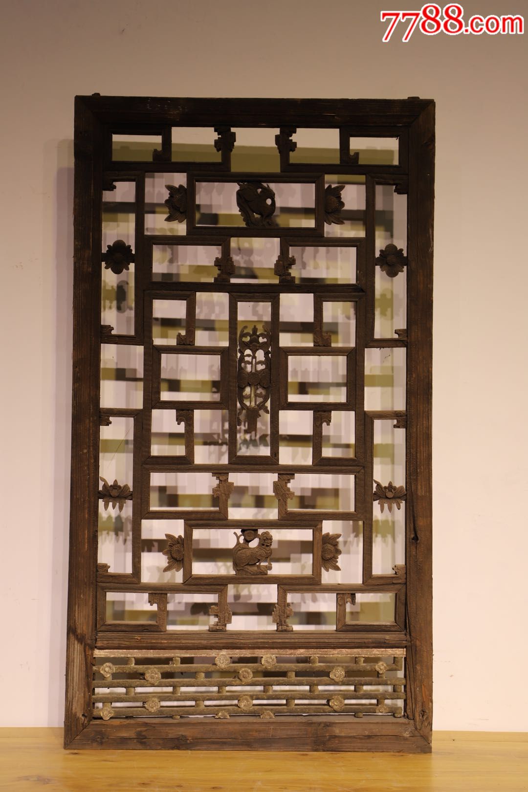 明代杉木花窗125704cm