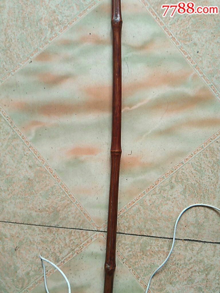 清代鸟笼九节竹挂杆原装铜挂钩