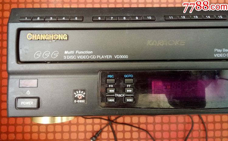 vd3000卡拉ok长虹数字影碟机cd,vcd三碟连放播放机八成新