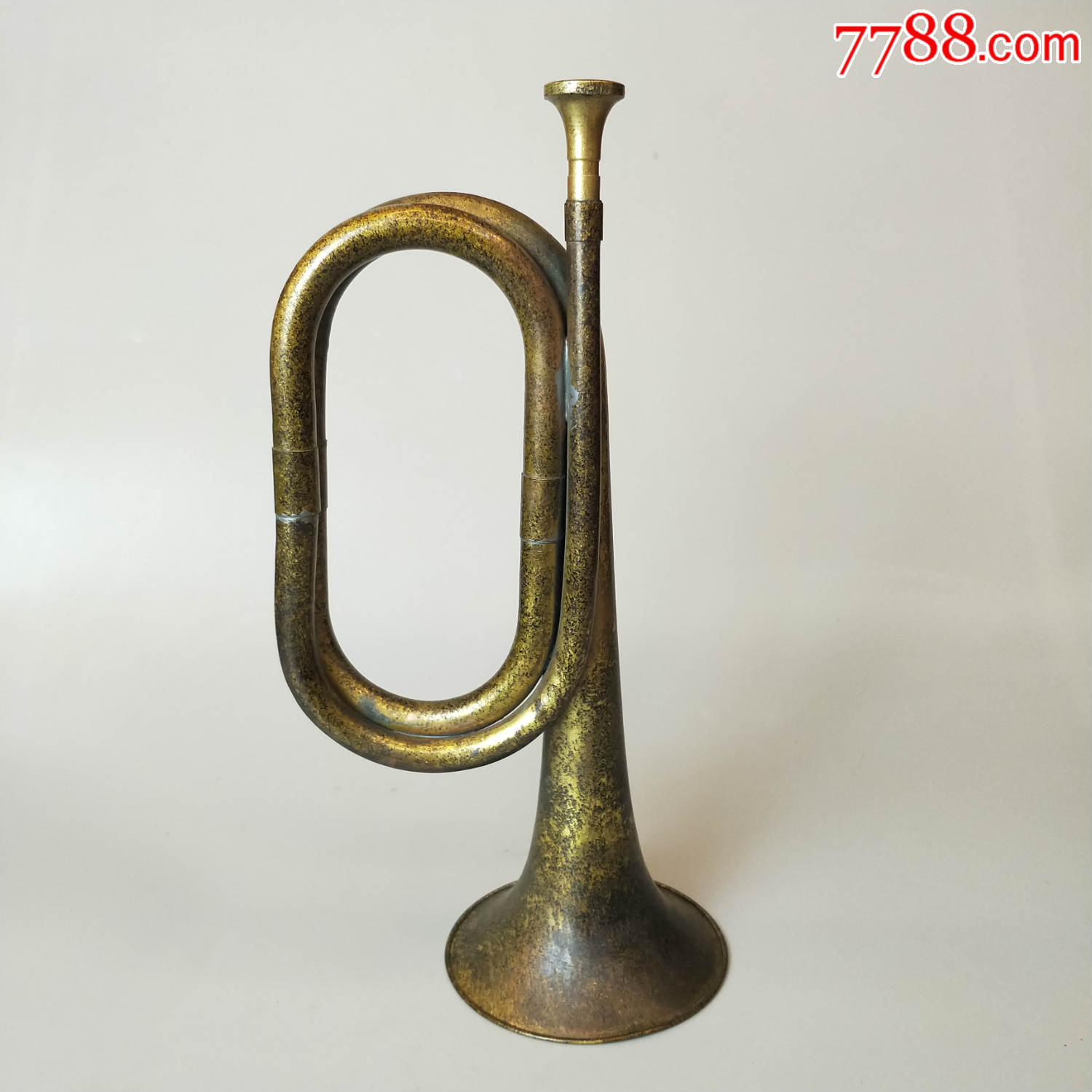 解放初民兵铜号角小号古玩古董铜器居家摆设装饰