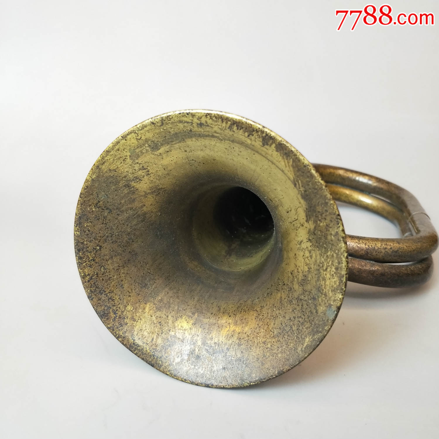 解放初民兵铜号角小号古玩古董铜器居家摆设装饰