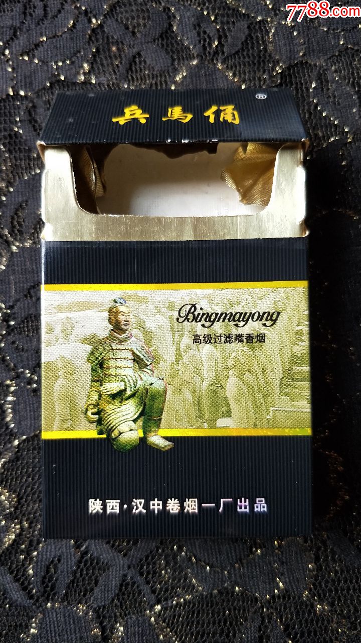 陕西汉中卷烟一厂/兵马俑3d烟标盒/焦油15大警句
