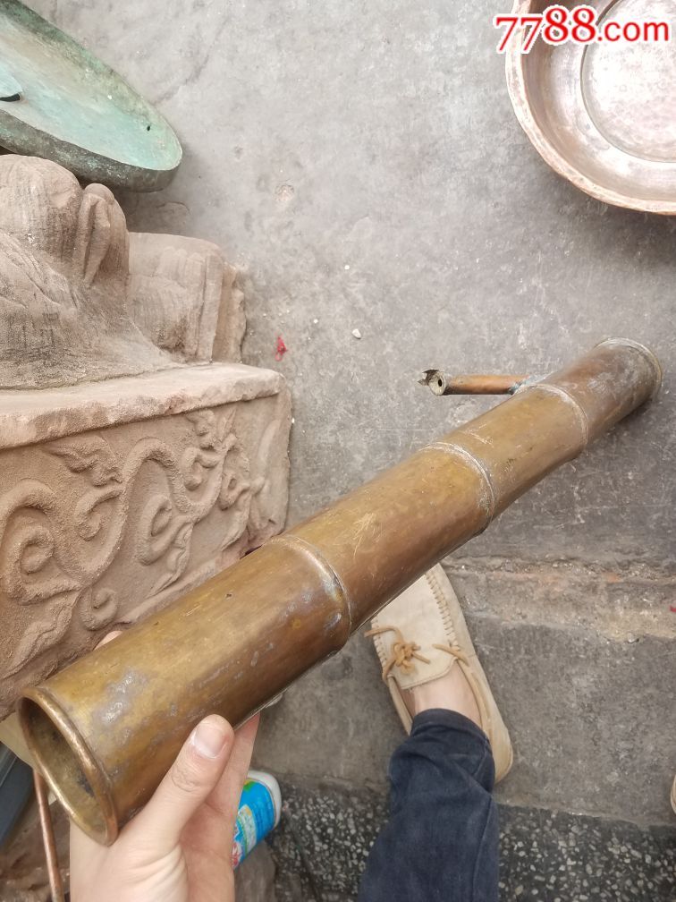 厚重民国云南竹节形状铜烟筒-价格:388.0000元-se58756237-铜杂件-零