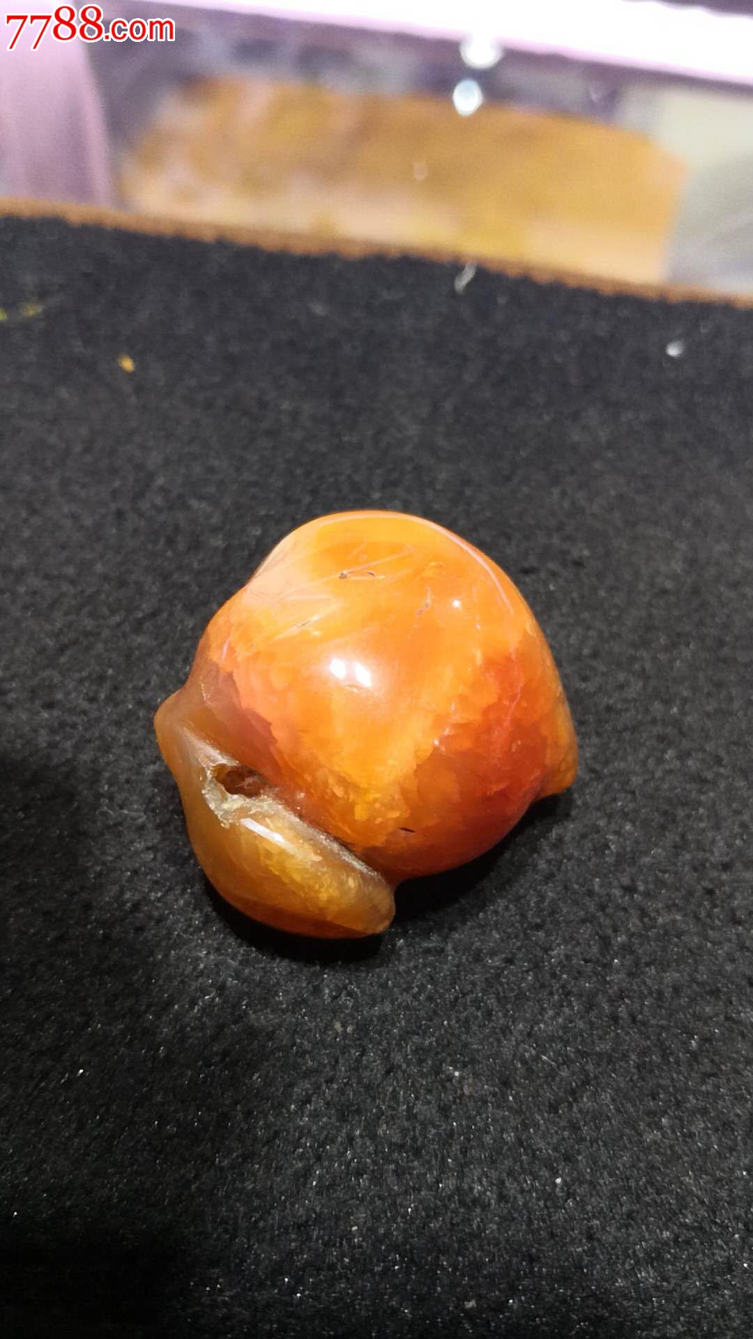 明代玛瑙寿桃把件