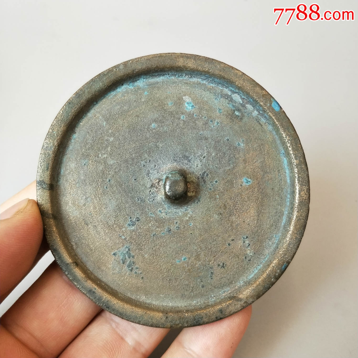 明代素镜铜镜小镜子元明时期老铜镜铜器杂项收藏