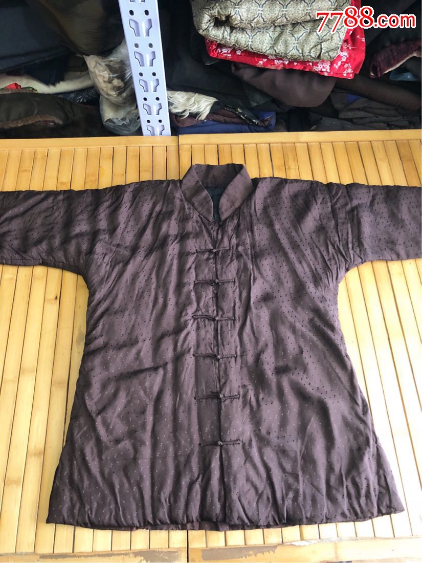 全新对襟7盘扣绸面马褂