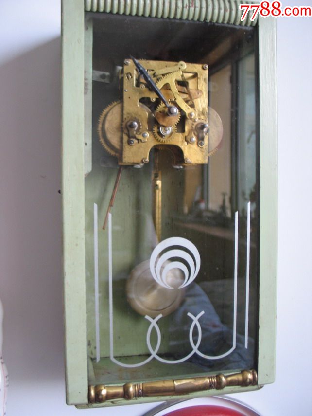 公私合营555牌铜鎏金机芯稀有出口挂钟