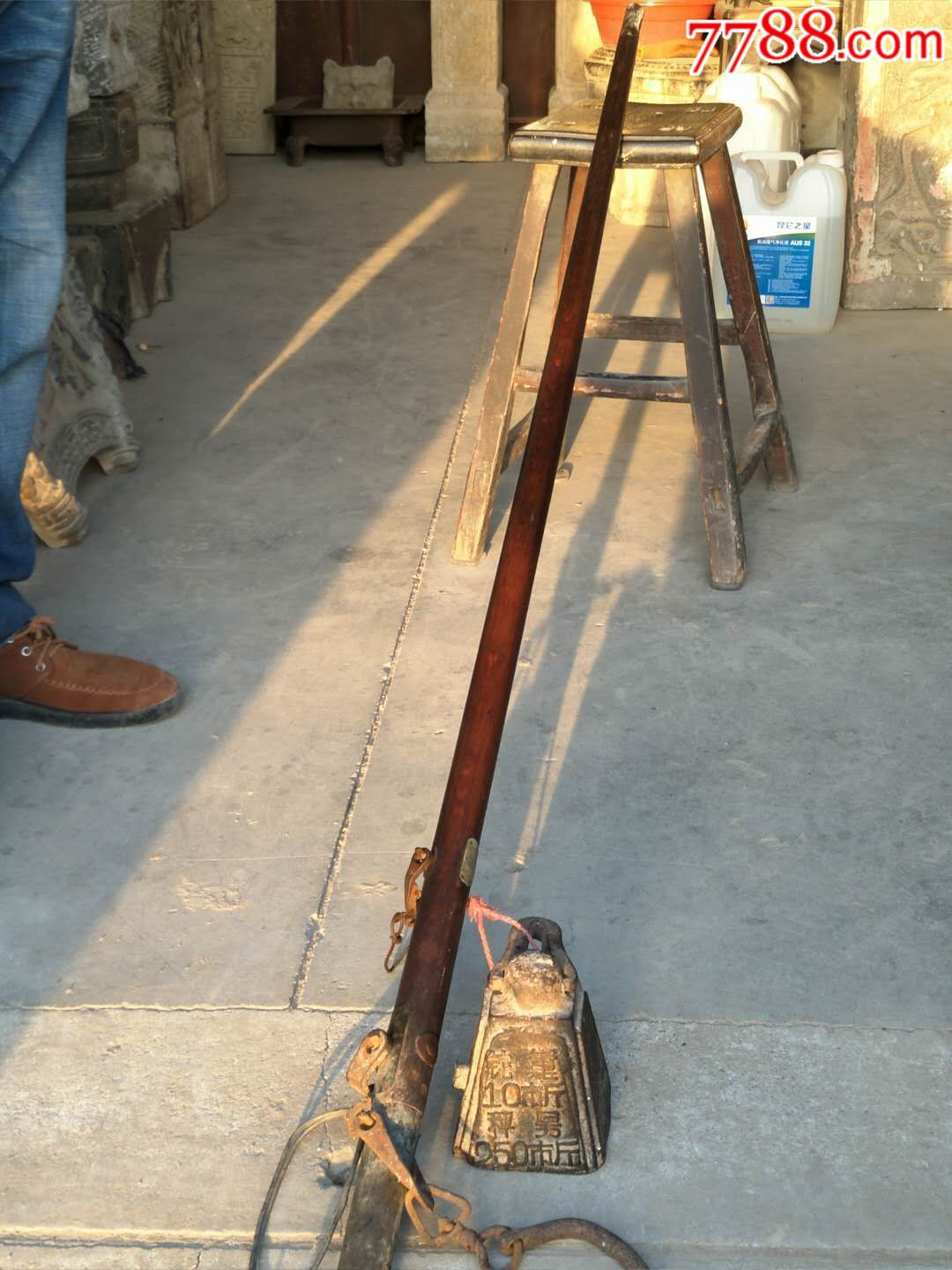 清代精品大号黄花梨大称一套最大称重250斤_杆秤_广通老家具古玩