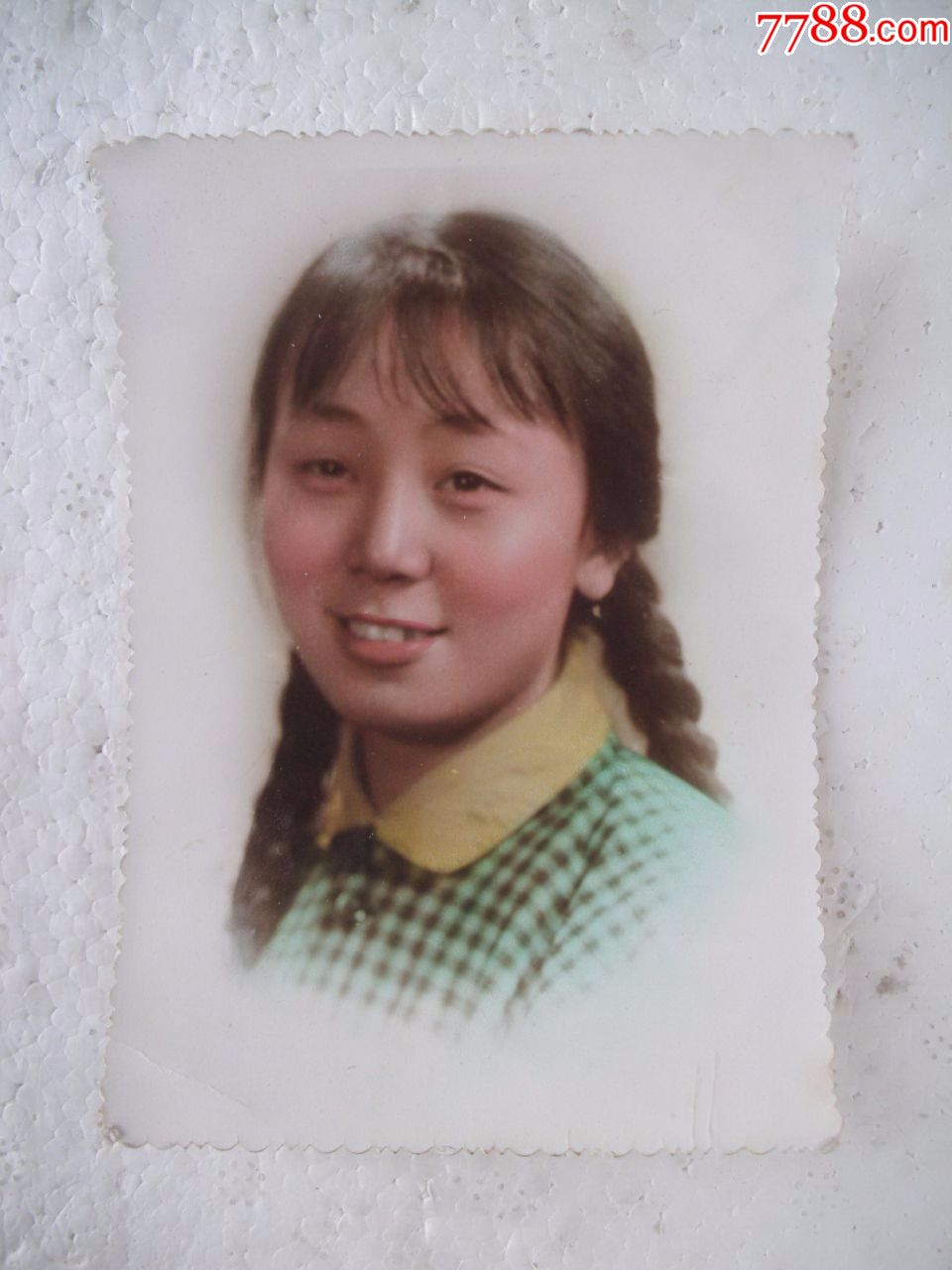 大辫子美女手工上彩