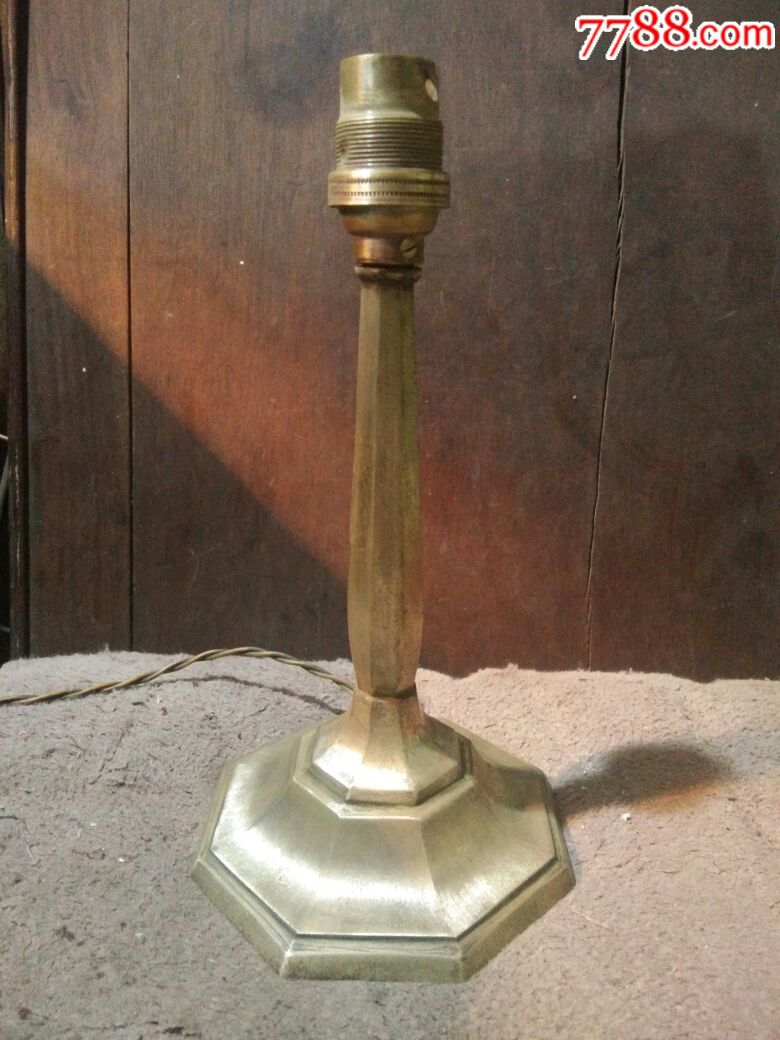 民国老灯具八棱全铜台灯