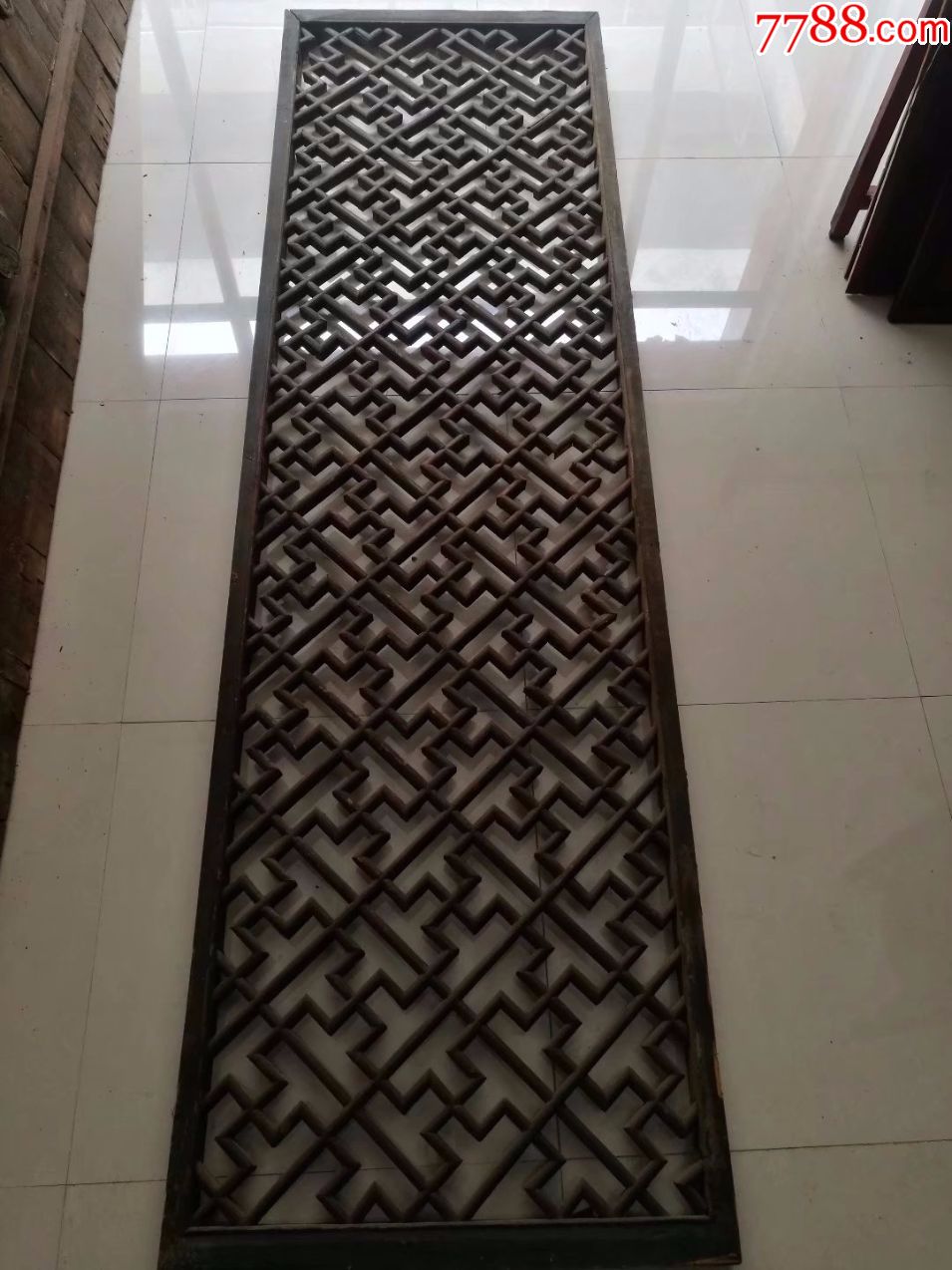 清代万字纹格子窗片