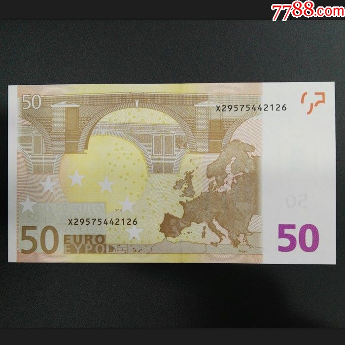 【欧洲】全新欧盟50欧元纸币第一版二签unc50euro永久保真