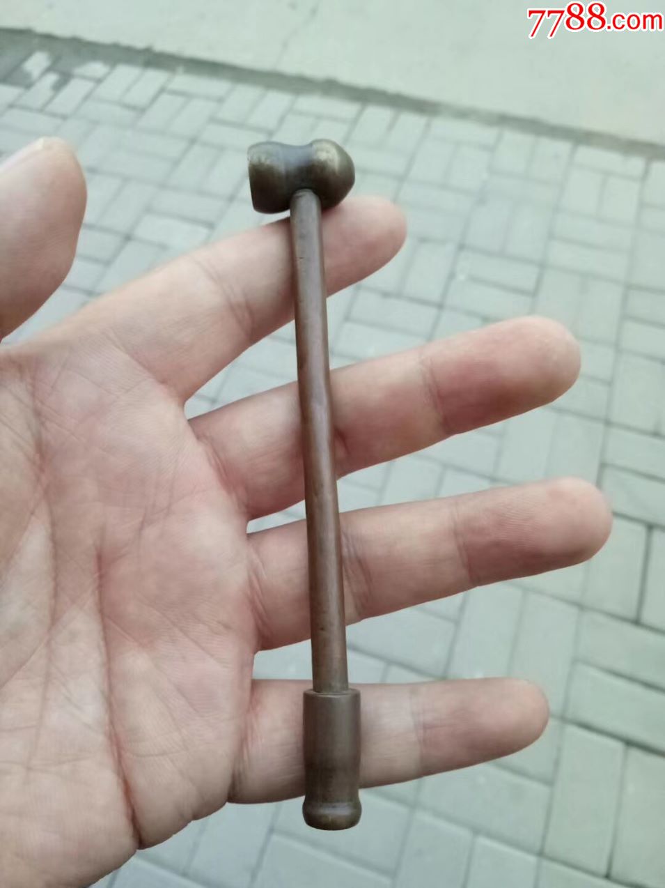 清代紫铜一口香烟袋锅